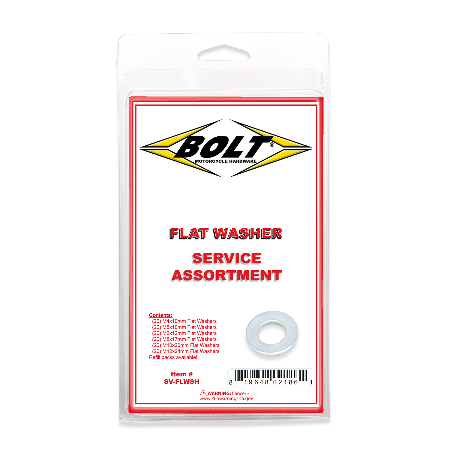 FLAT WASHER ASSORTMENT 120 PIECE KIT