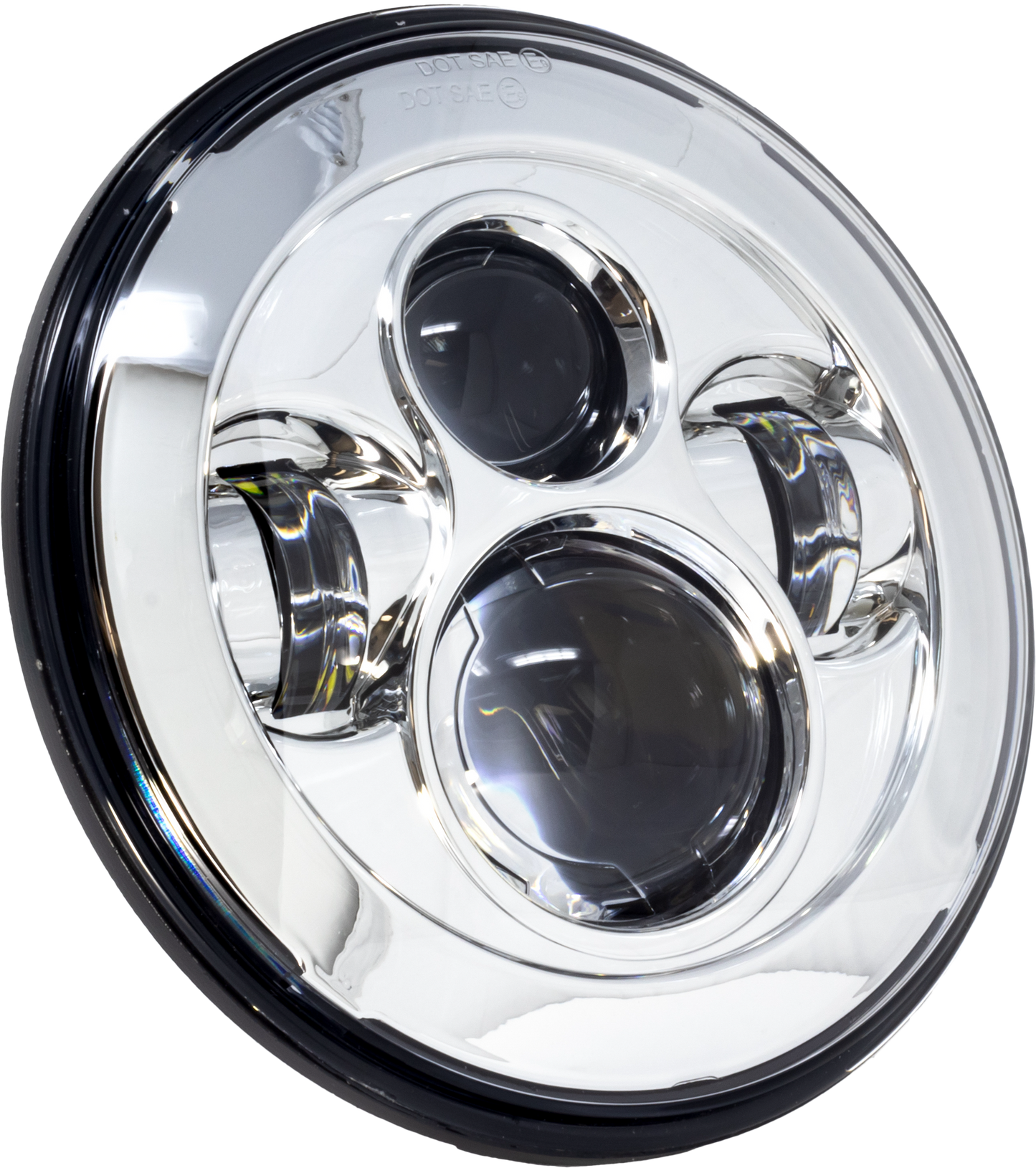 7" HEADLIGHT CHROME W/ MNT ADAPTER