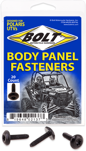 UTV BODY PANEL FASTENERS M6X24 BODY PANEL SCREWS  20PK