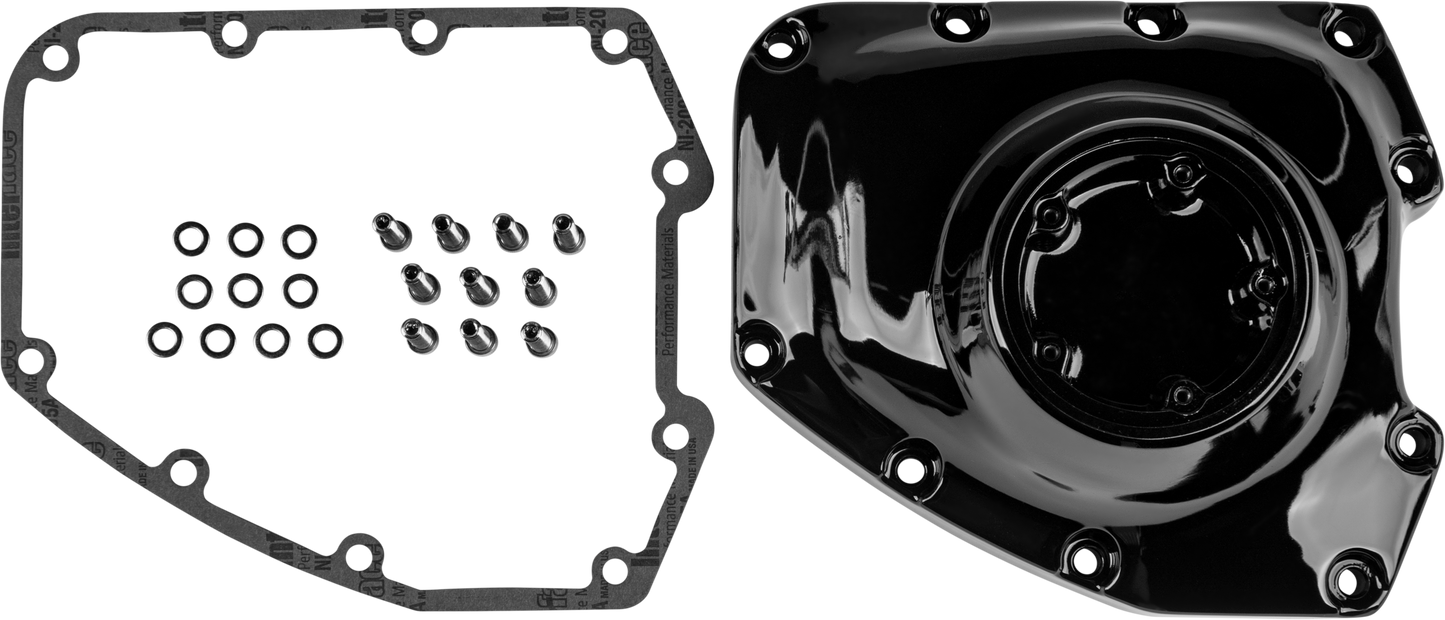 TC CAM COVER BLACK W/ GSKT HRDWR 02-17