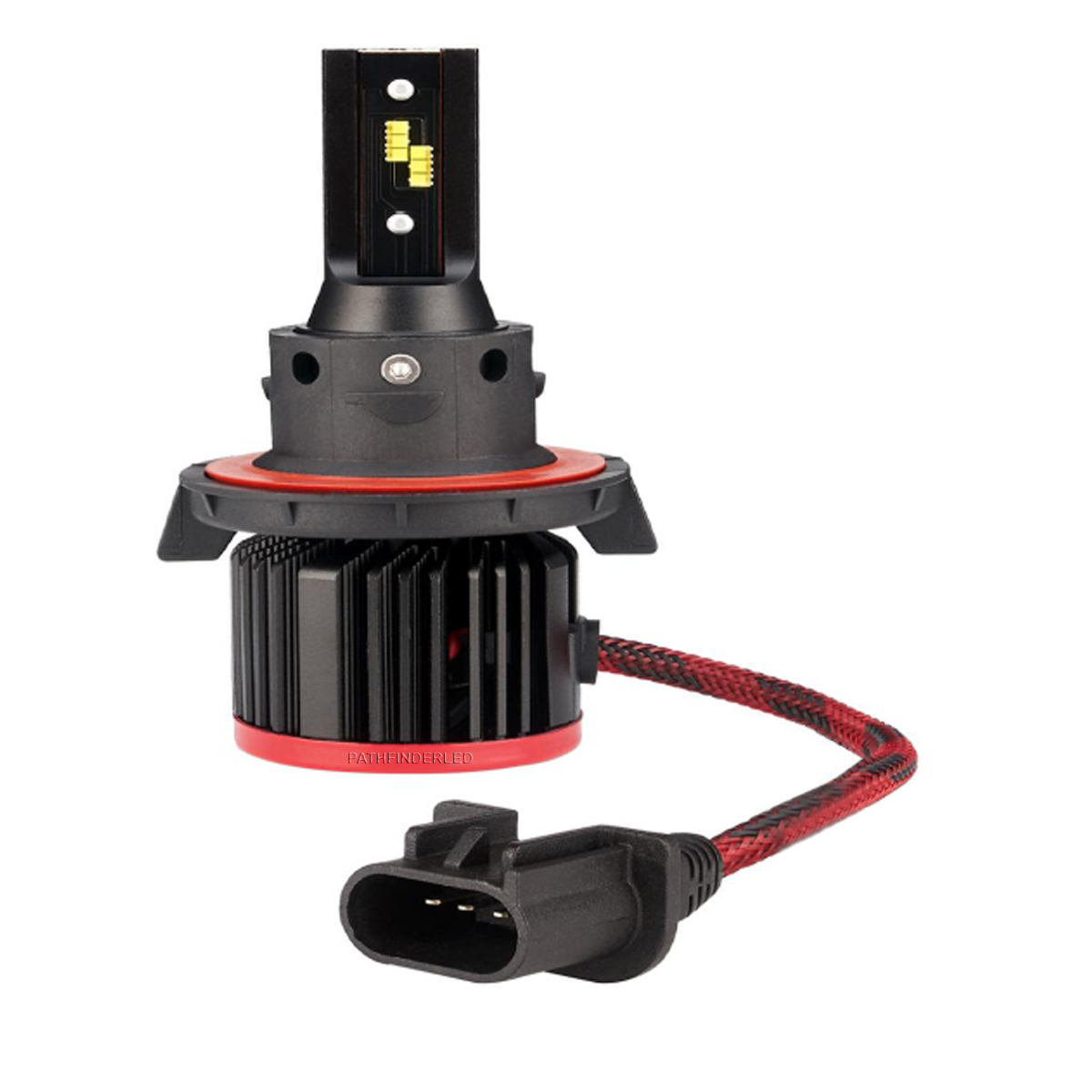 H13 FAN HEATSINK HEADLIGHT HIGH PERFORMANCE TRI-LED BULB
