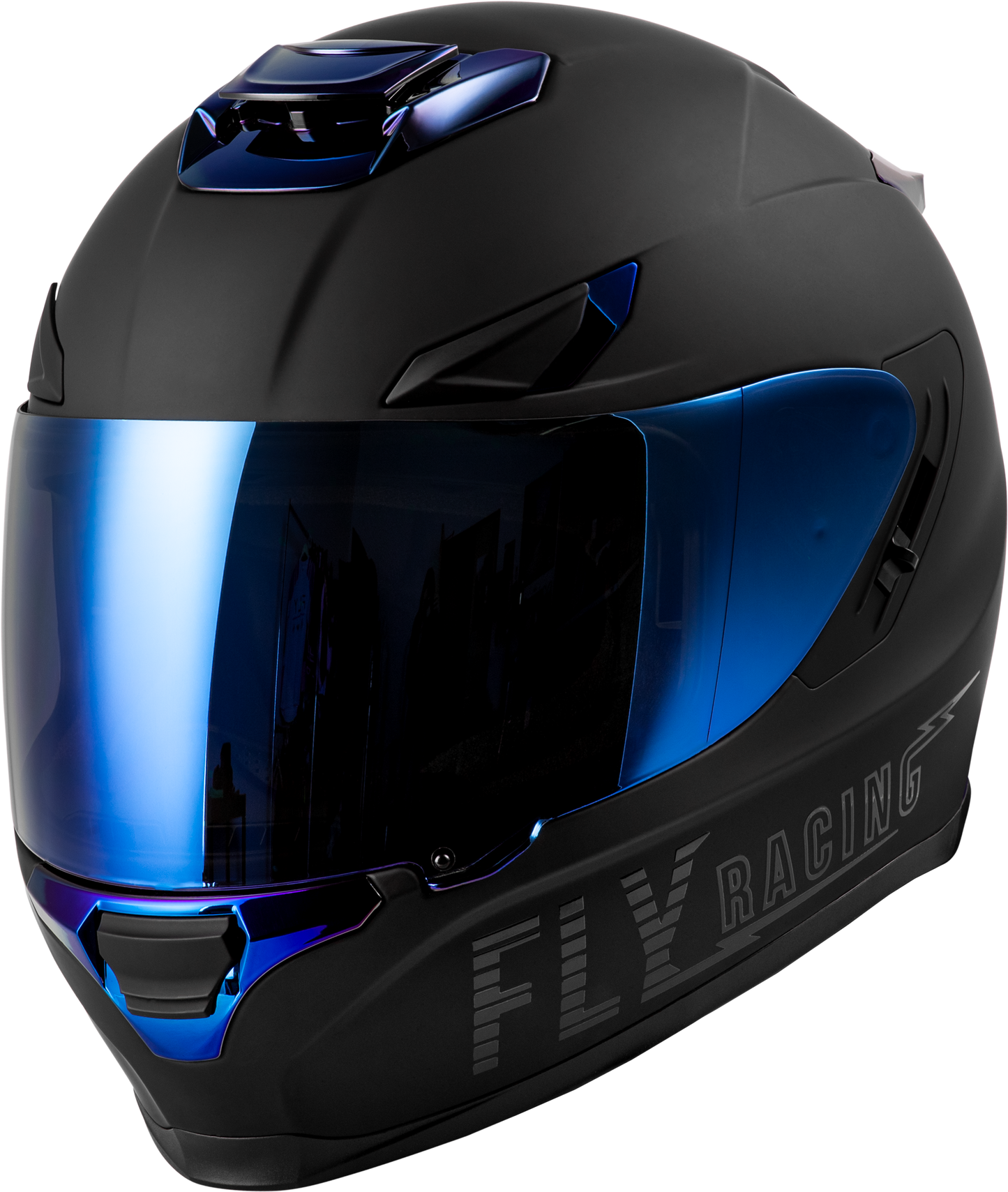 SENTINEL RECON HELMET MATTE BLACK/BLUE CHROME 2X