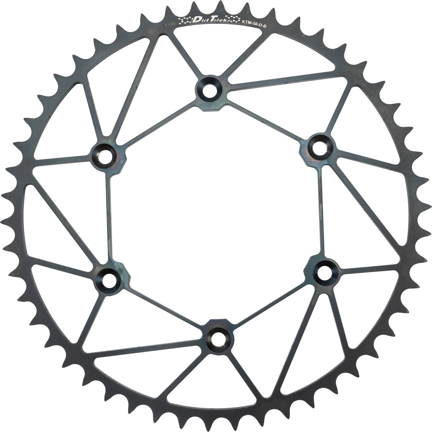 REAR SPROCKET CHROMOLY STL/ZIR 50T-520 BLK KTM/HUSQ