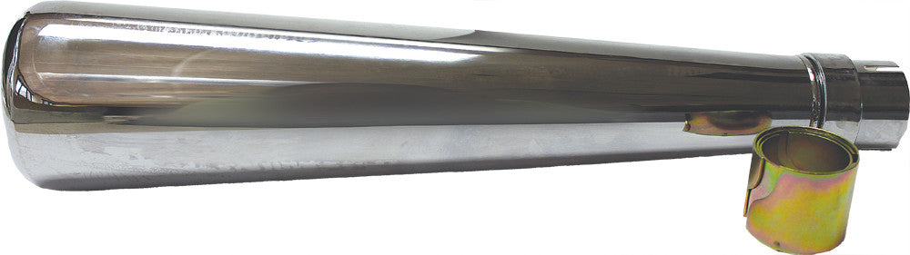 17.5" OVAL MUFFLER CHROME W/REDUCER SET