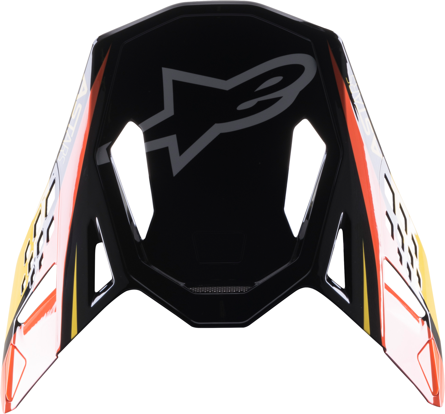 S-M10 CARBON META2 VISOR BLACK/YELLOW/ORANGE GLOSSY