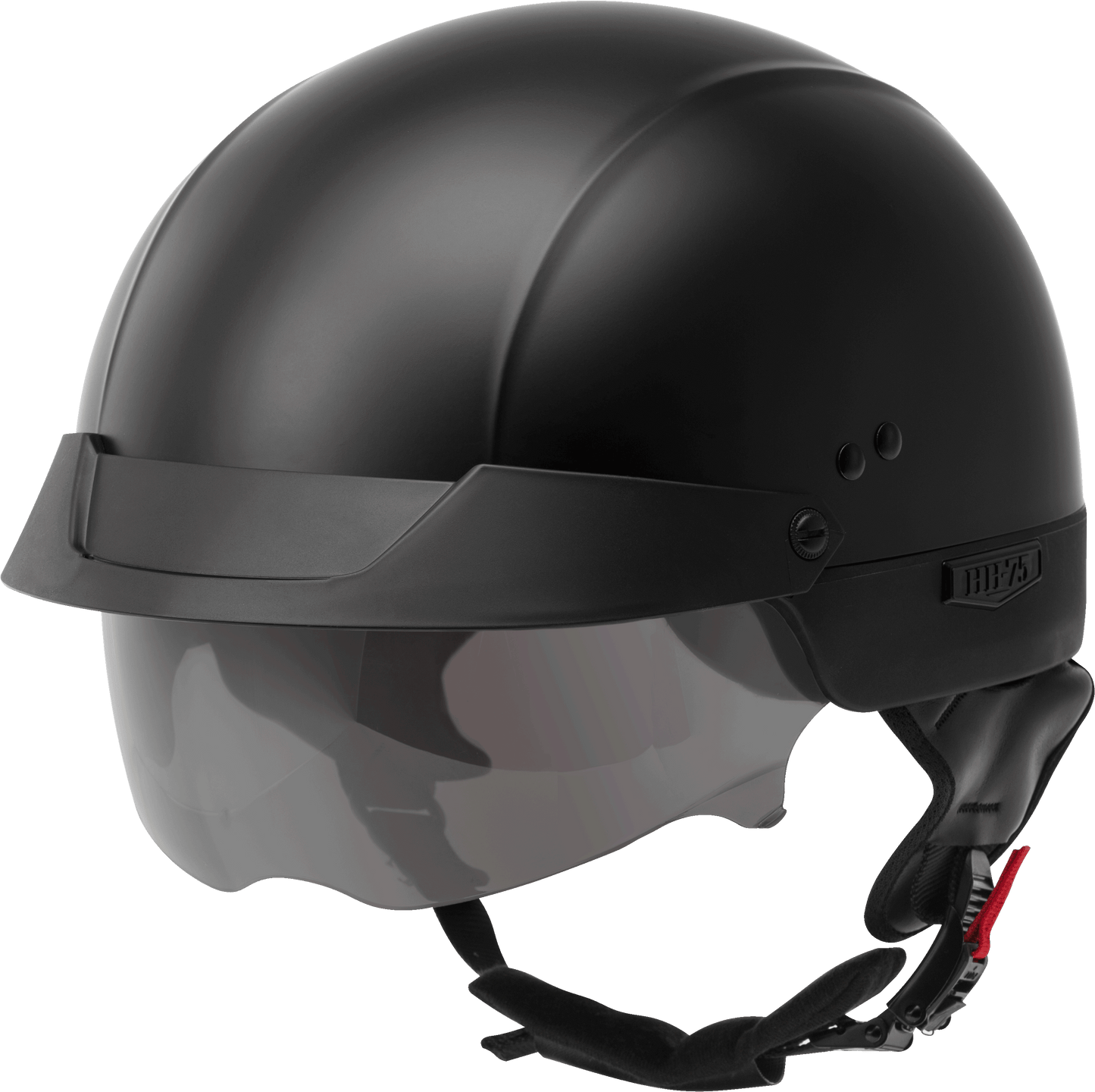 HH-75 HALF HELMET MATTE BLACK XS